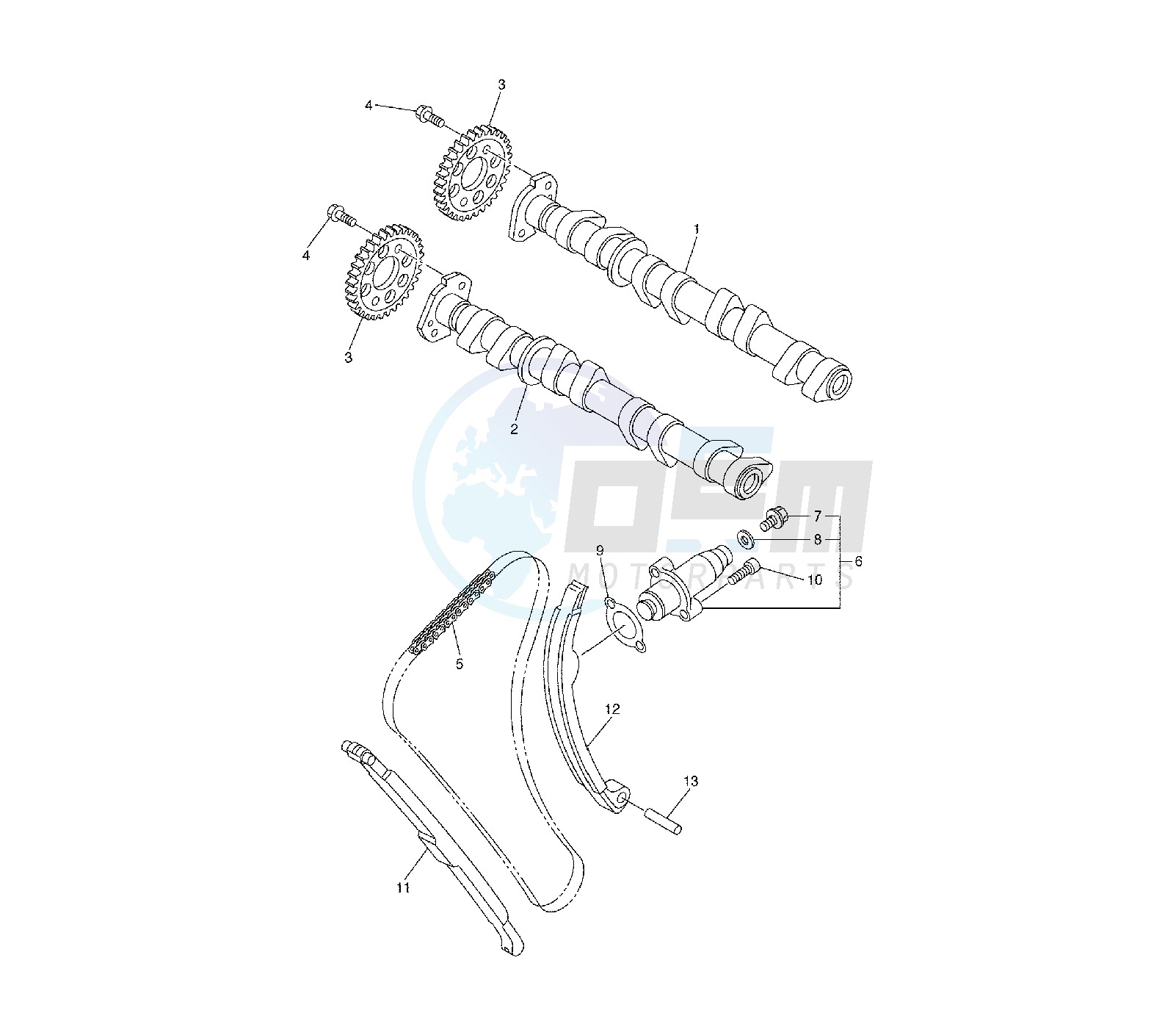 CAMSHAFT AND TIMING CHAIN blueprint