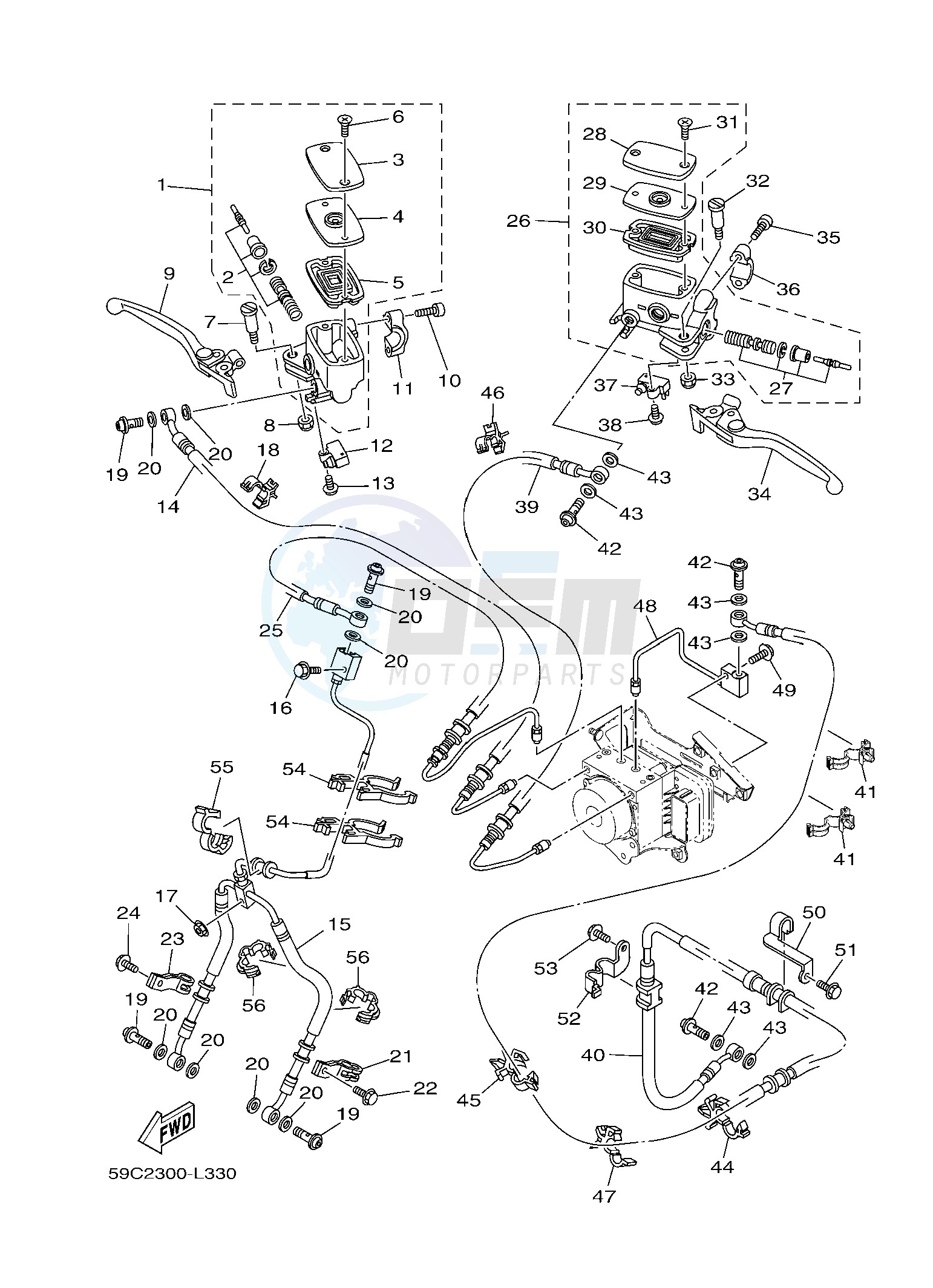 FRONT MASTER CYLINDER image