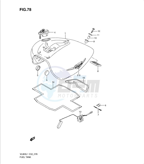 FUEL TANK (VL800UEL1 E19) image