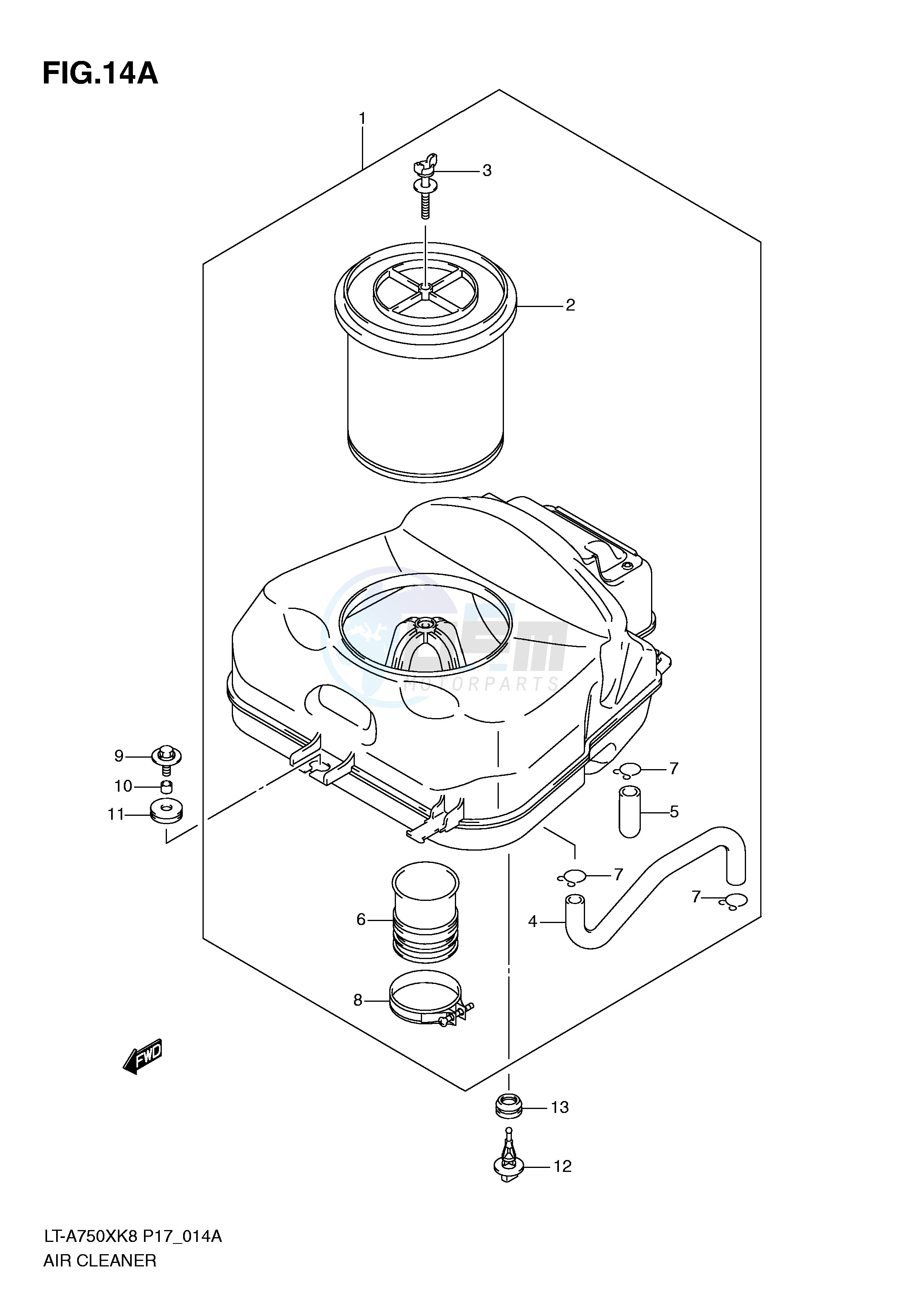 AIR CLEANER (LT-A750XL0) blueprint