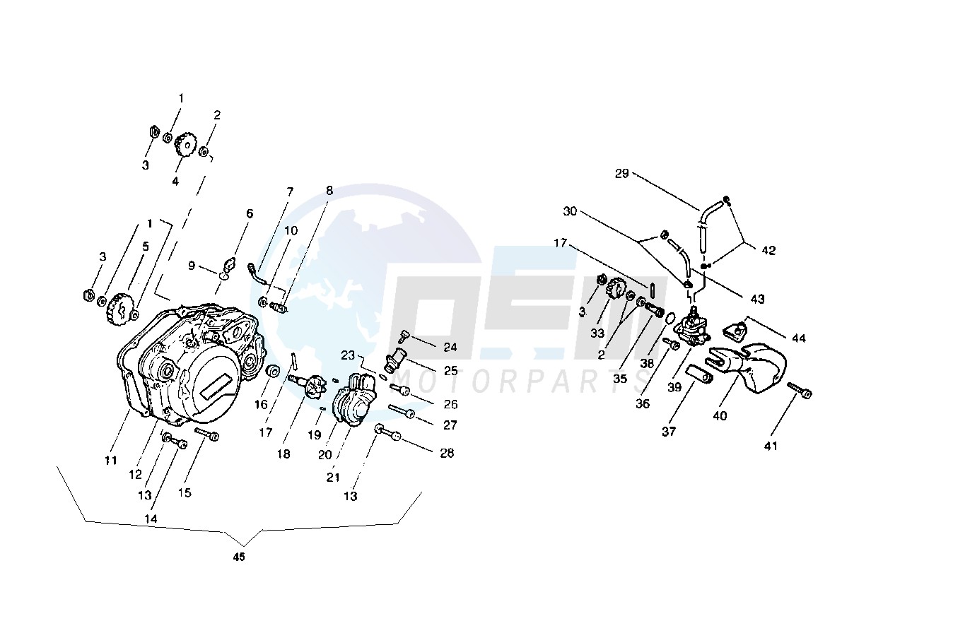 Clutch cover - Oil pump image