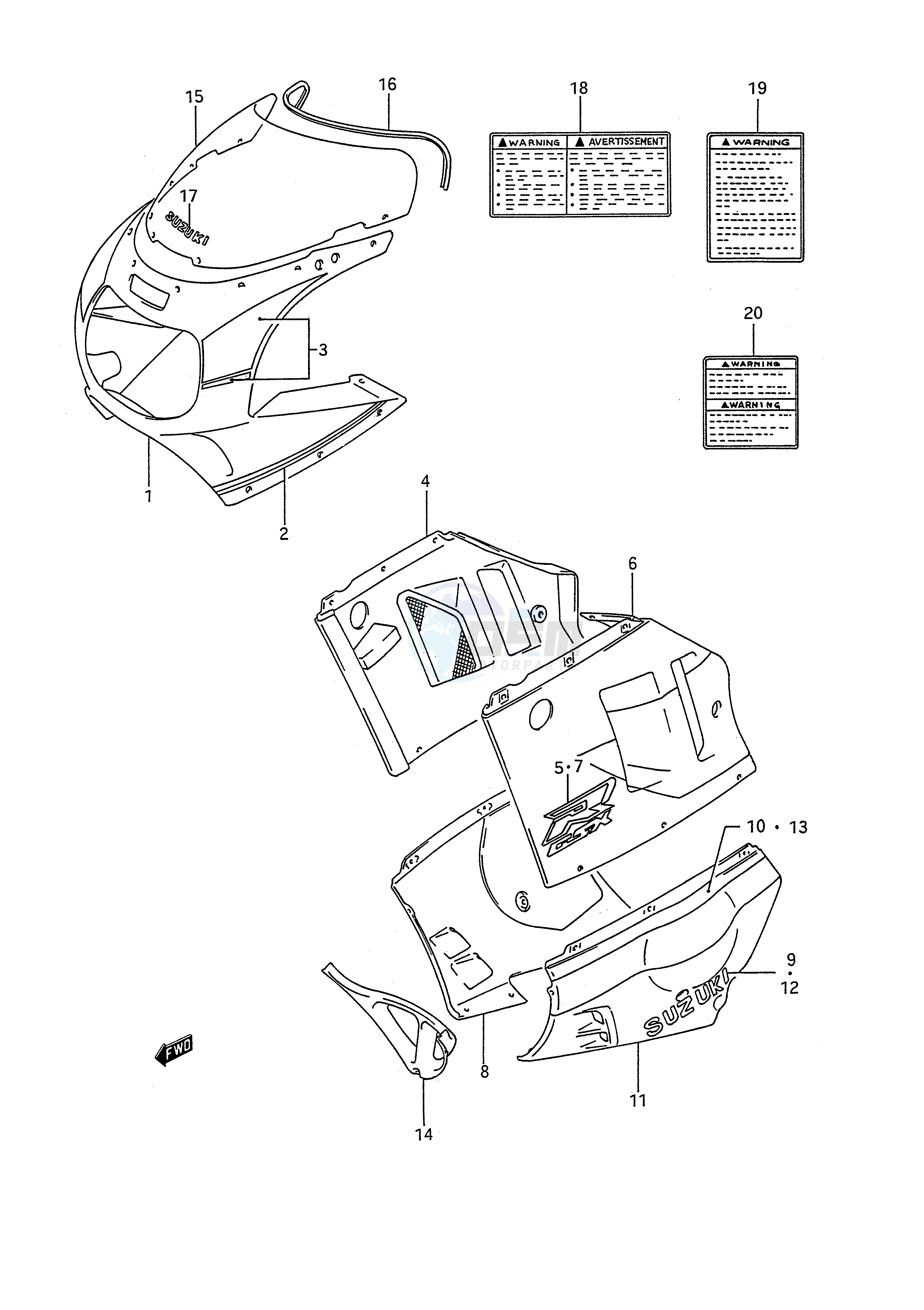 COWLING BODY (MODEL M 3EE) image