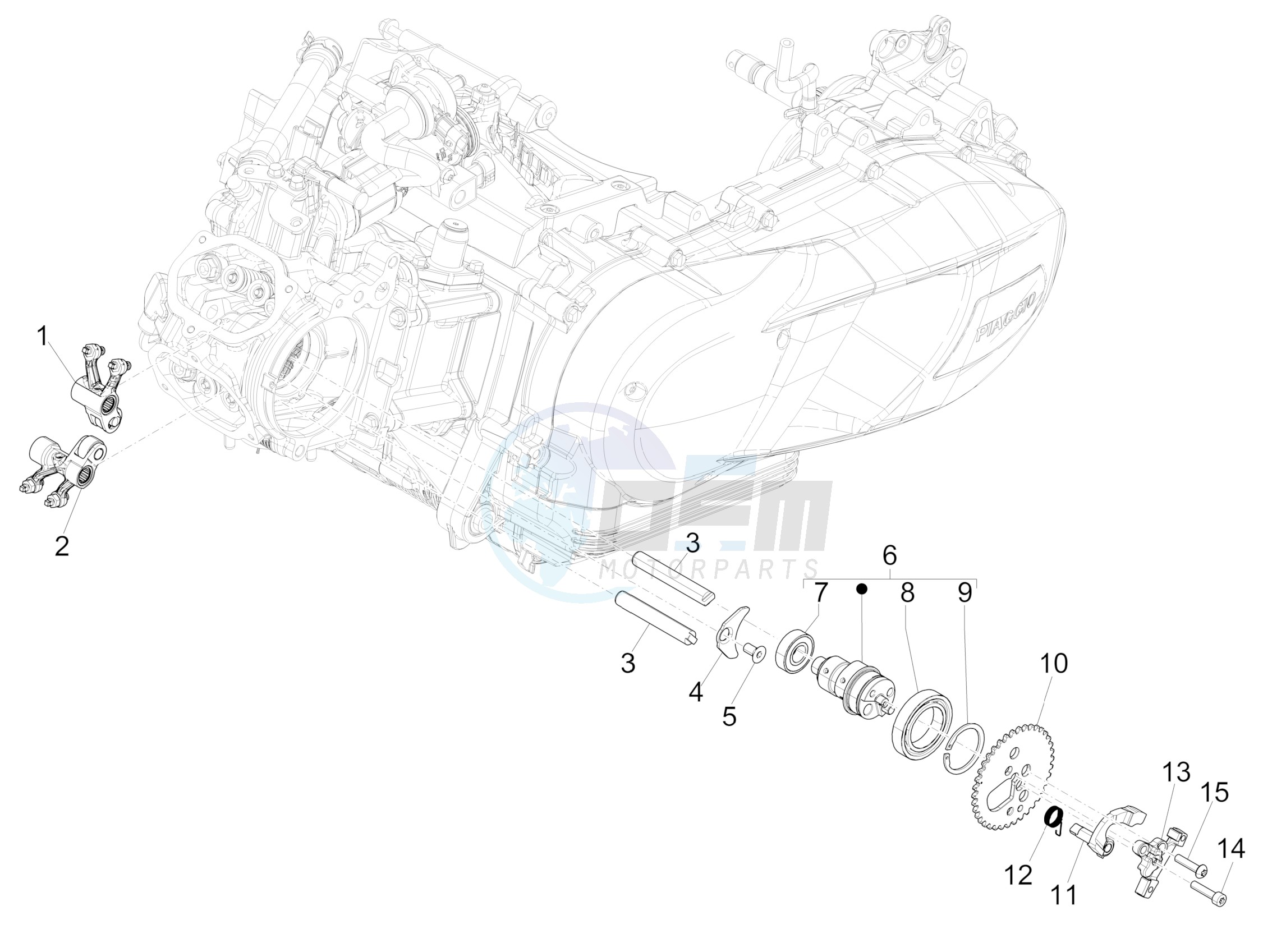 Rocking levers support unit image