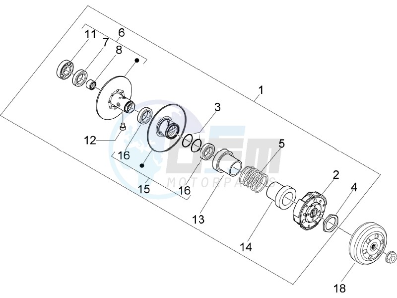 Driven pulley image