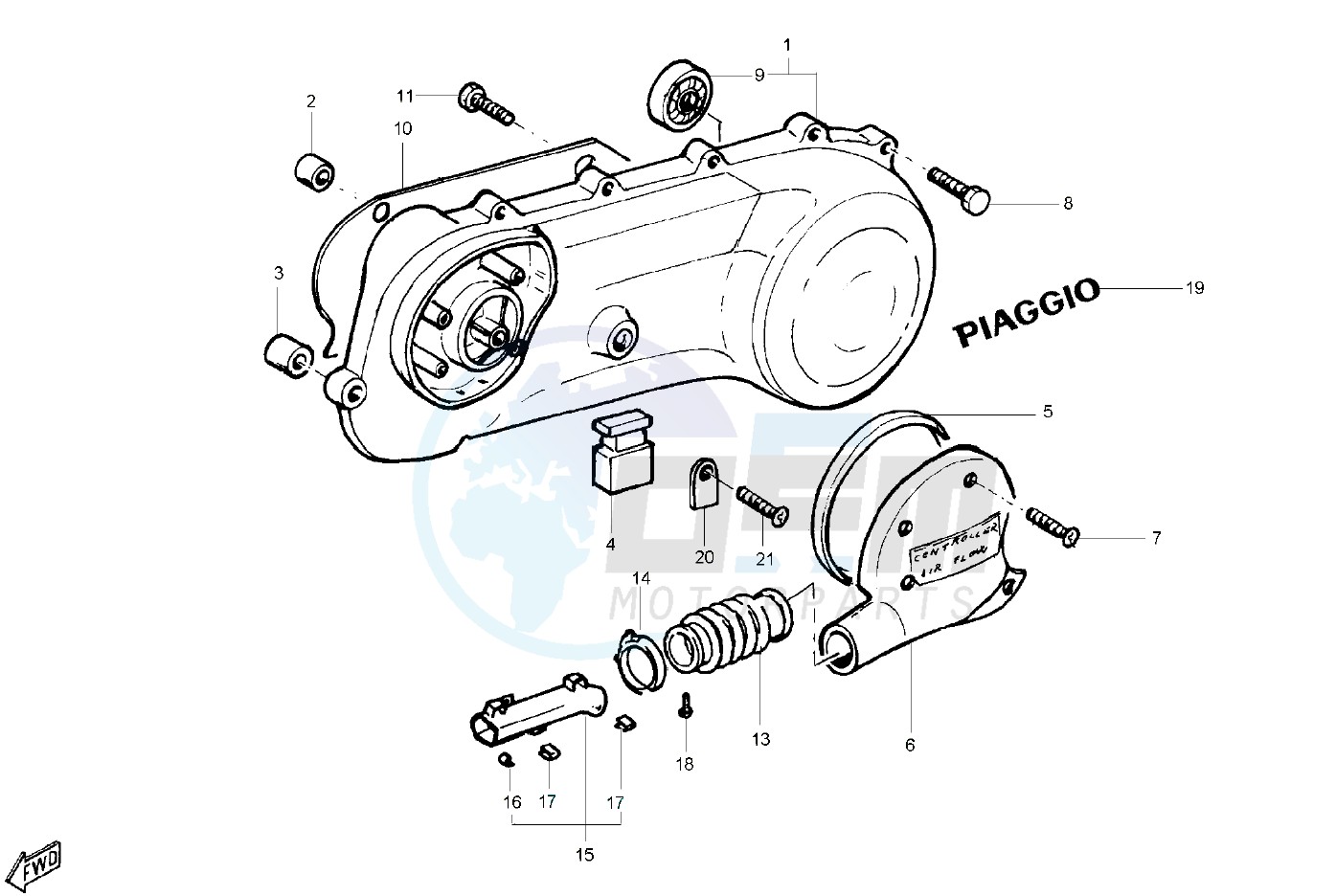 Clutch cover blueprint