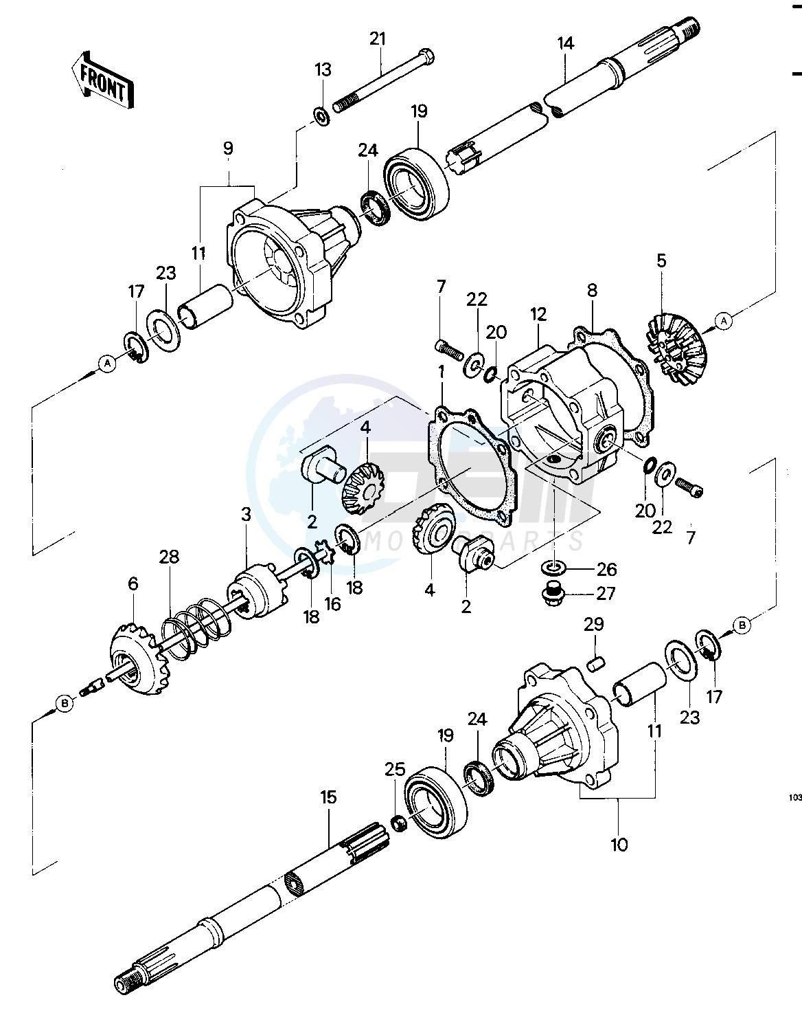 REAR AXLE -- 83 KLT200-C1- - image