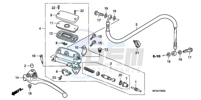 CLUTCH MASTER CYLINDER blueprint