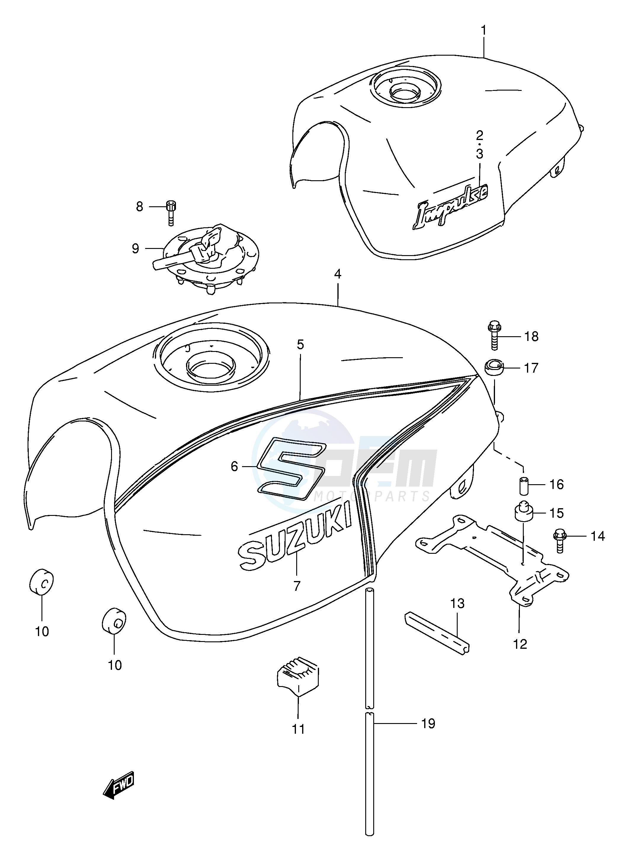 OEM CYLINDER HEAD - Suzuki [Motorcycle] GSX400 (E30) / 1997 