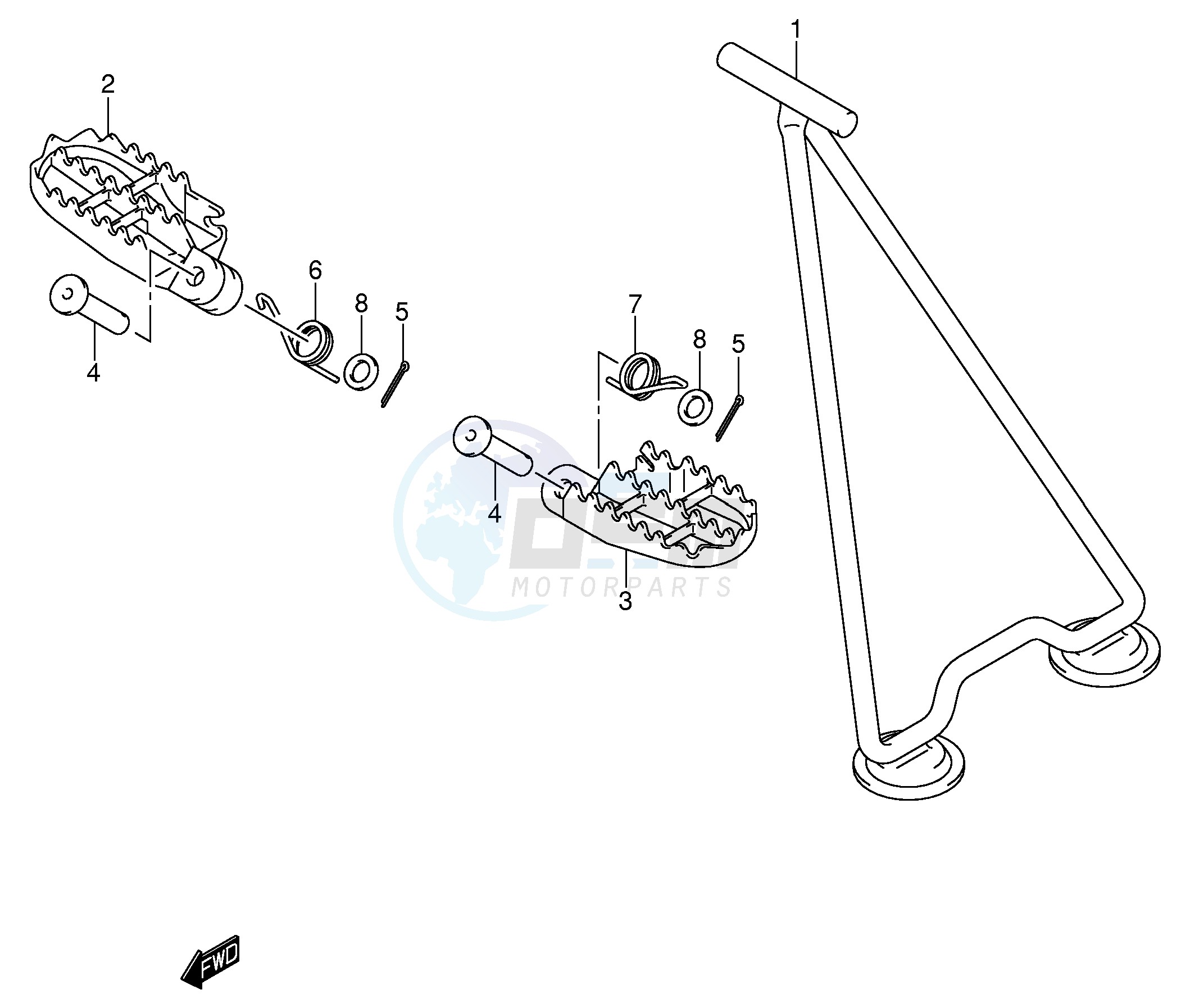 STAND - FOOTREST (MODEL K3 K4 K5) image