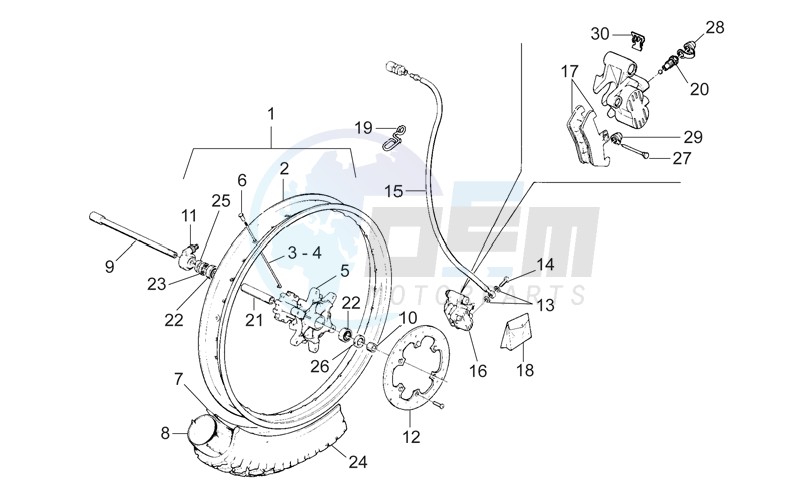 Front wheel blueprint