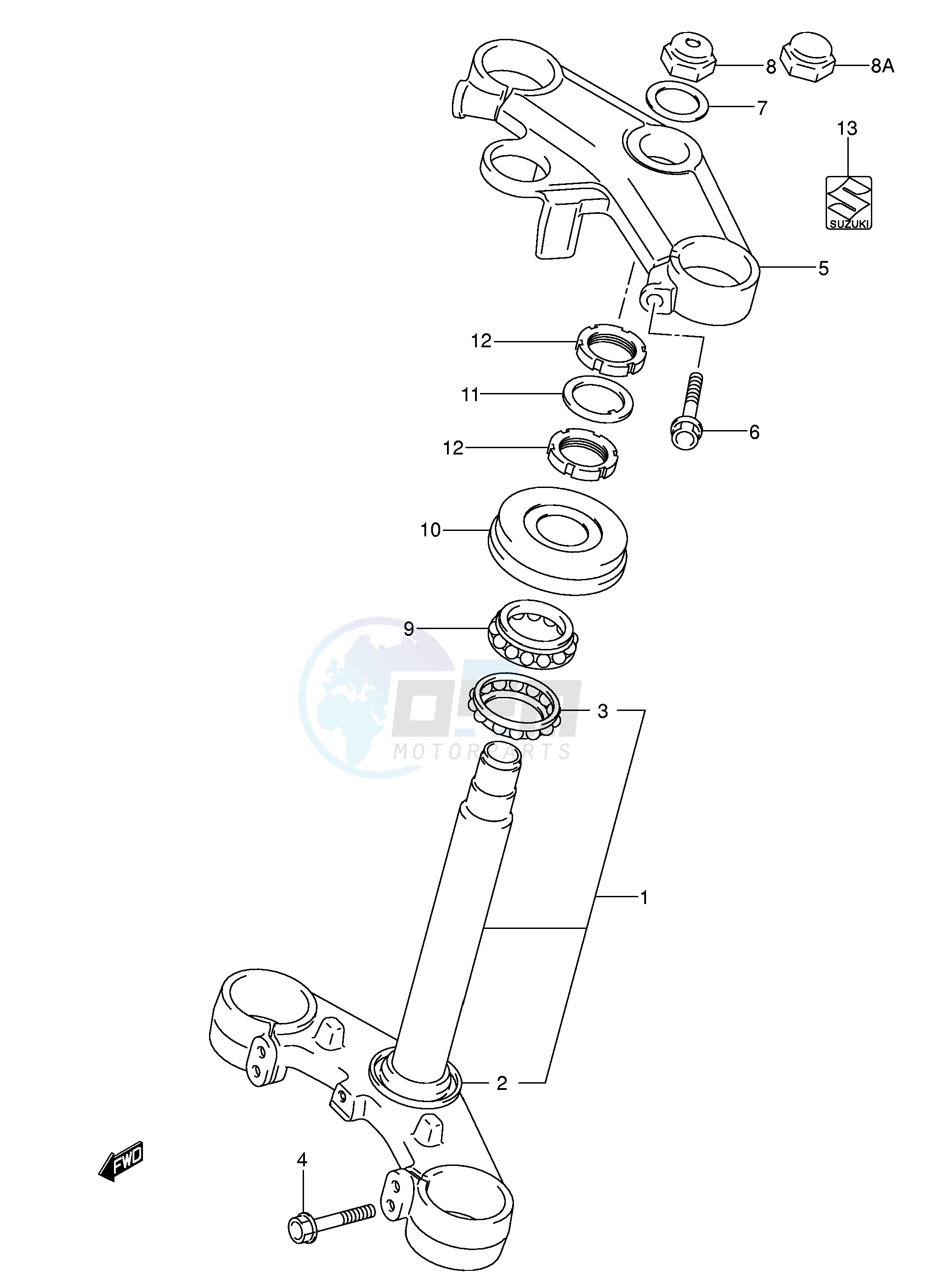 STEERING STEM (SEE NOTE) image