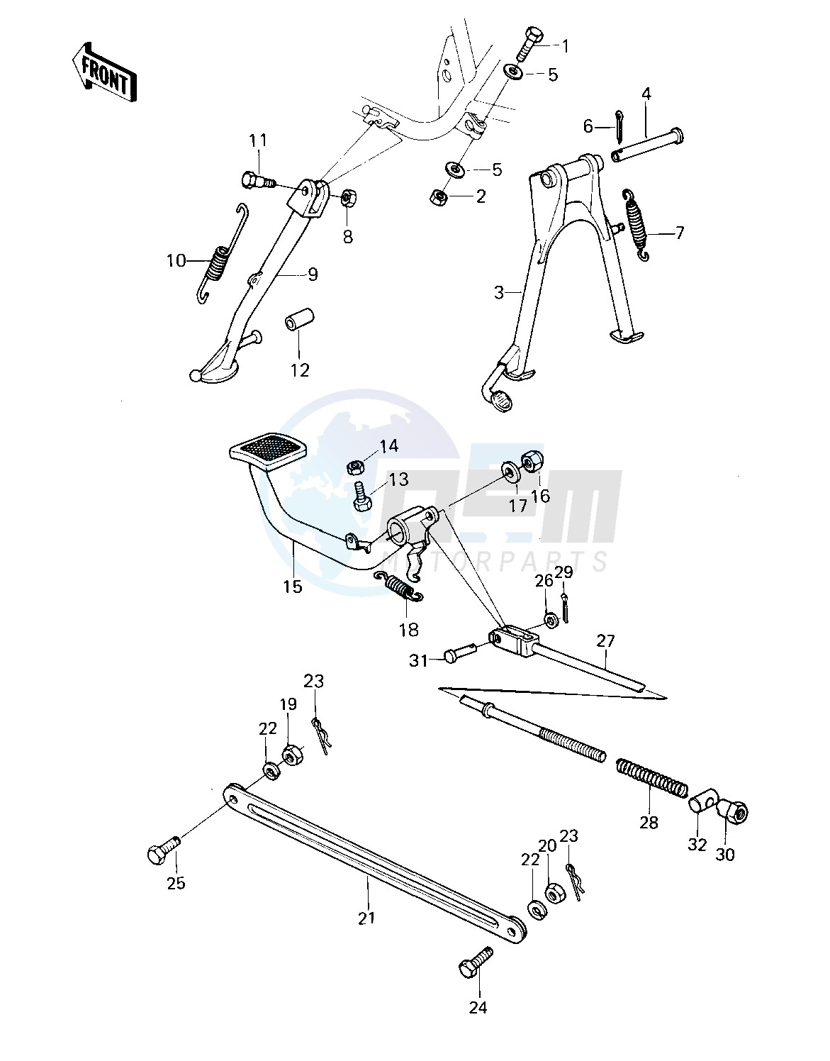 STANDS_BRAKE PEDAL -- 80-81 A1_A2- - image