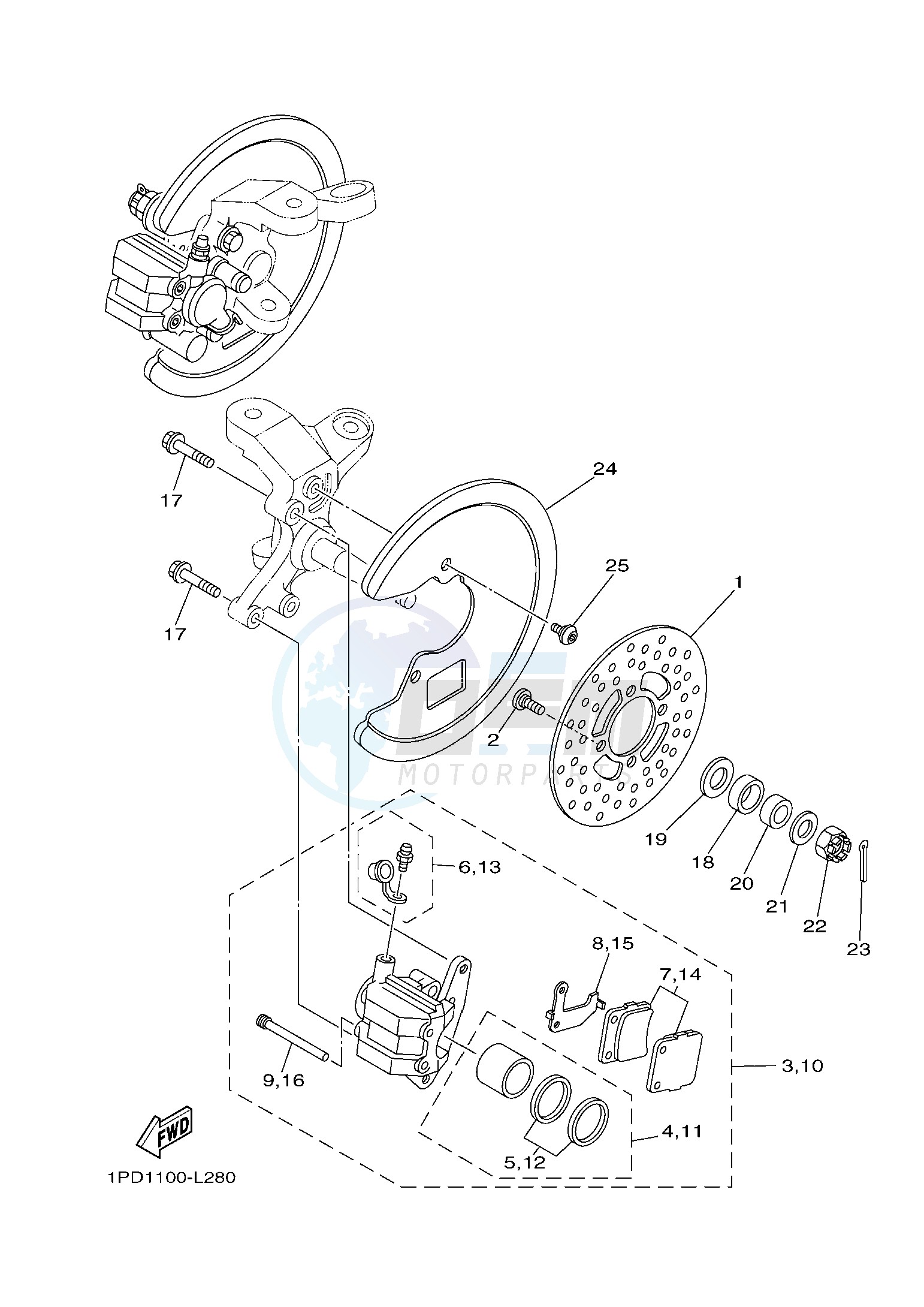 FRONT BRAKE CALIPER image