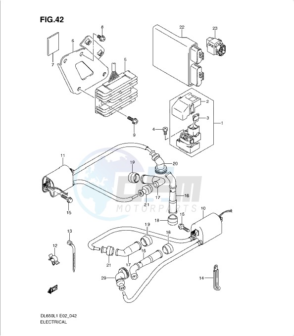 ELECTRICAL (DL650AUEL1 E19) blueprint
