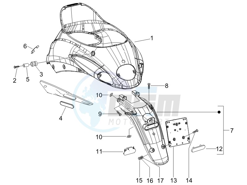 Rear cover - Splash guard image