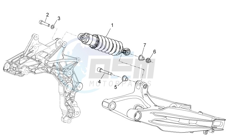 Rear shock absorber blueprint