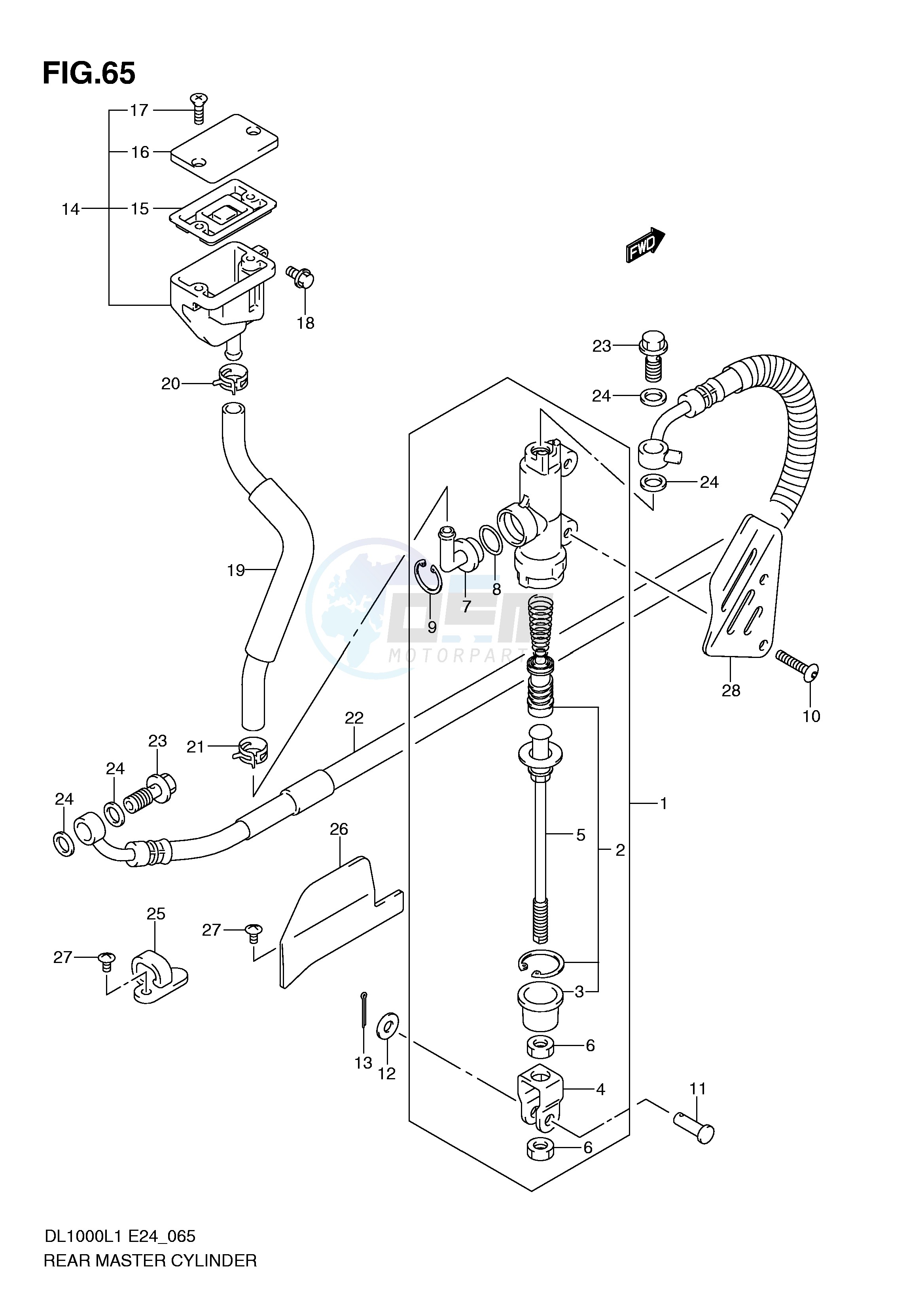 REAR MASTER CYLINDER image