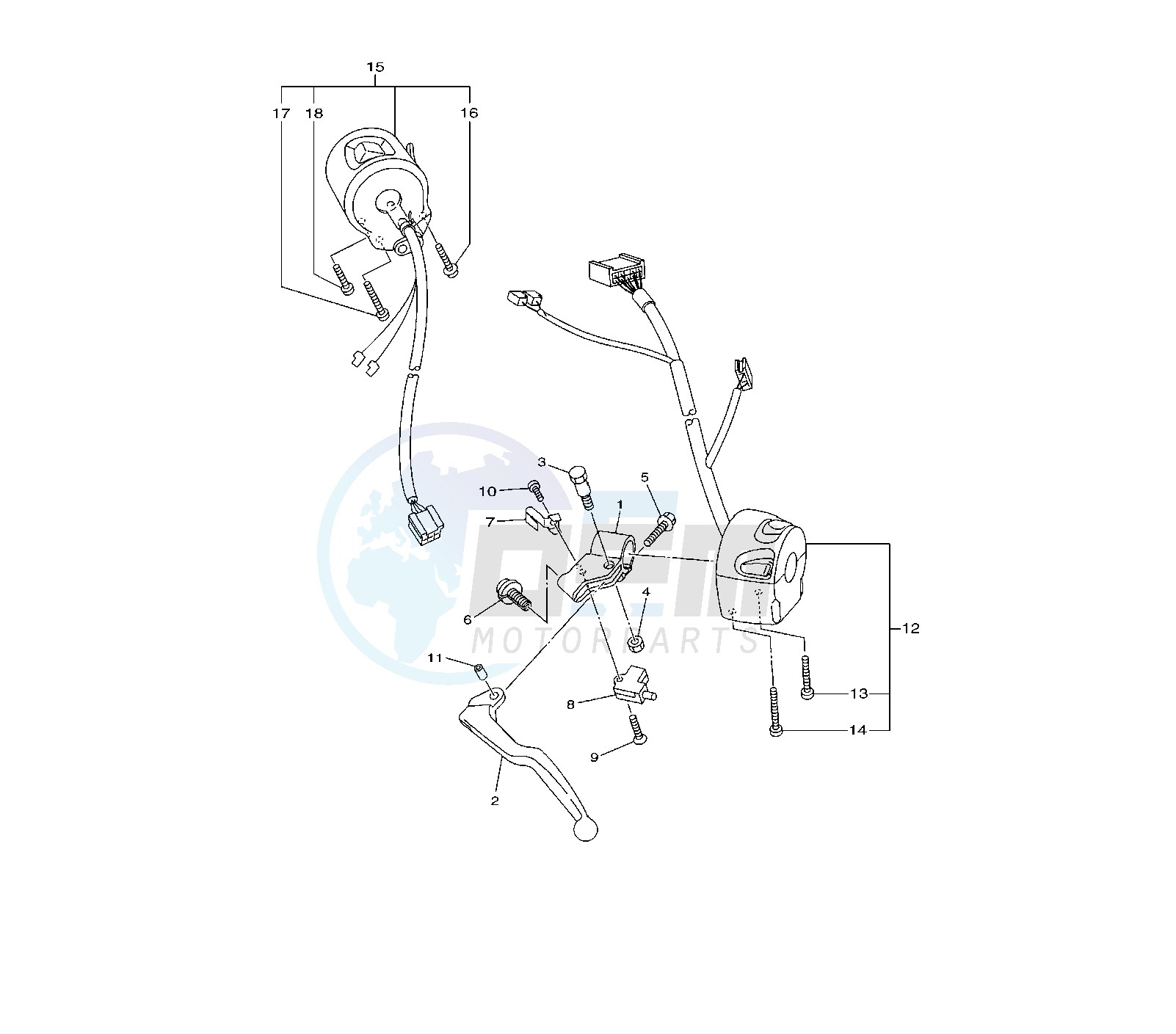 HANDLE SWITCH AND LEVER 5WW8 blueprint