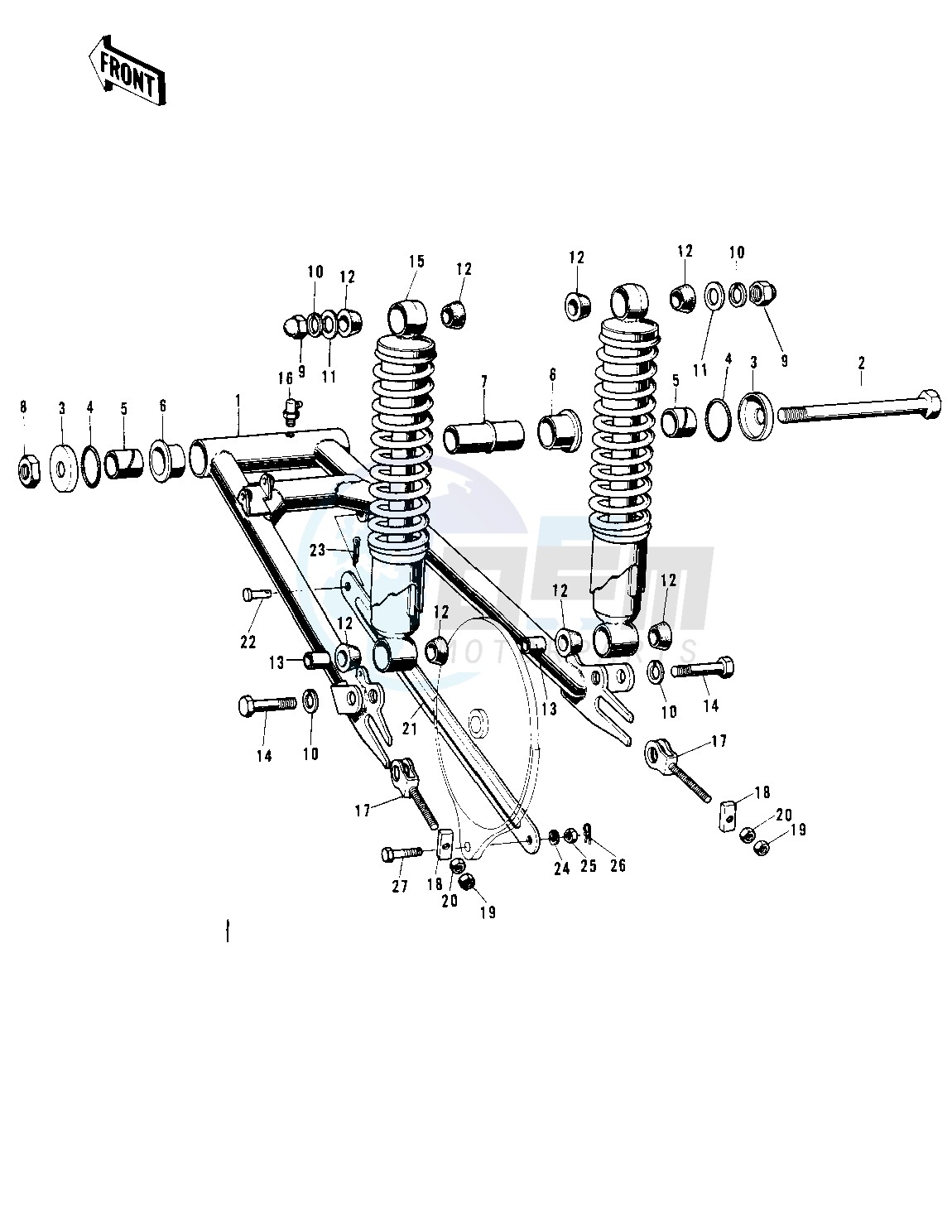 SWING ARM_SHOCK ABSORBERS -- H2_A- - image