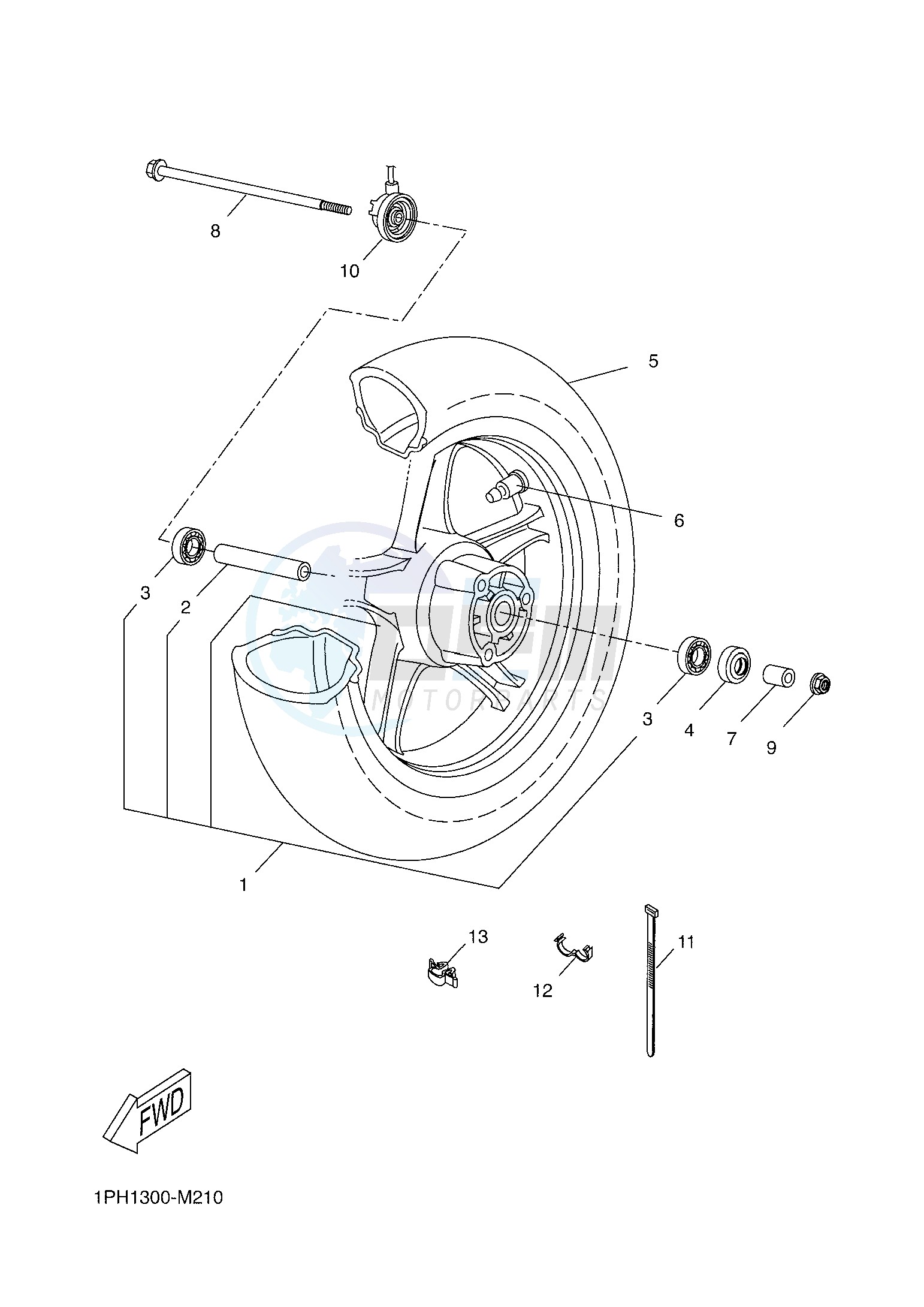 FRONT WHEEL blueprint