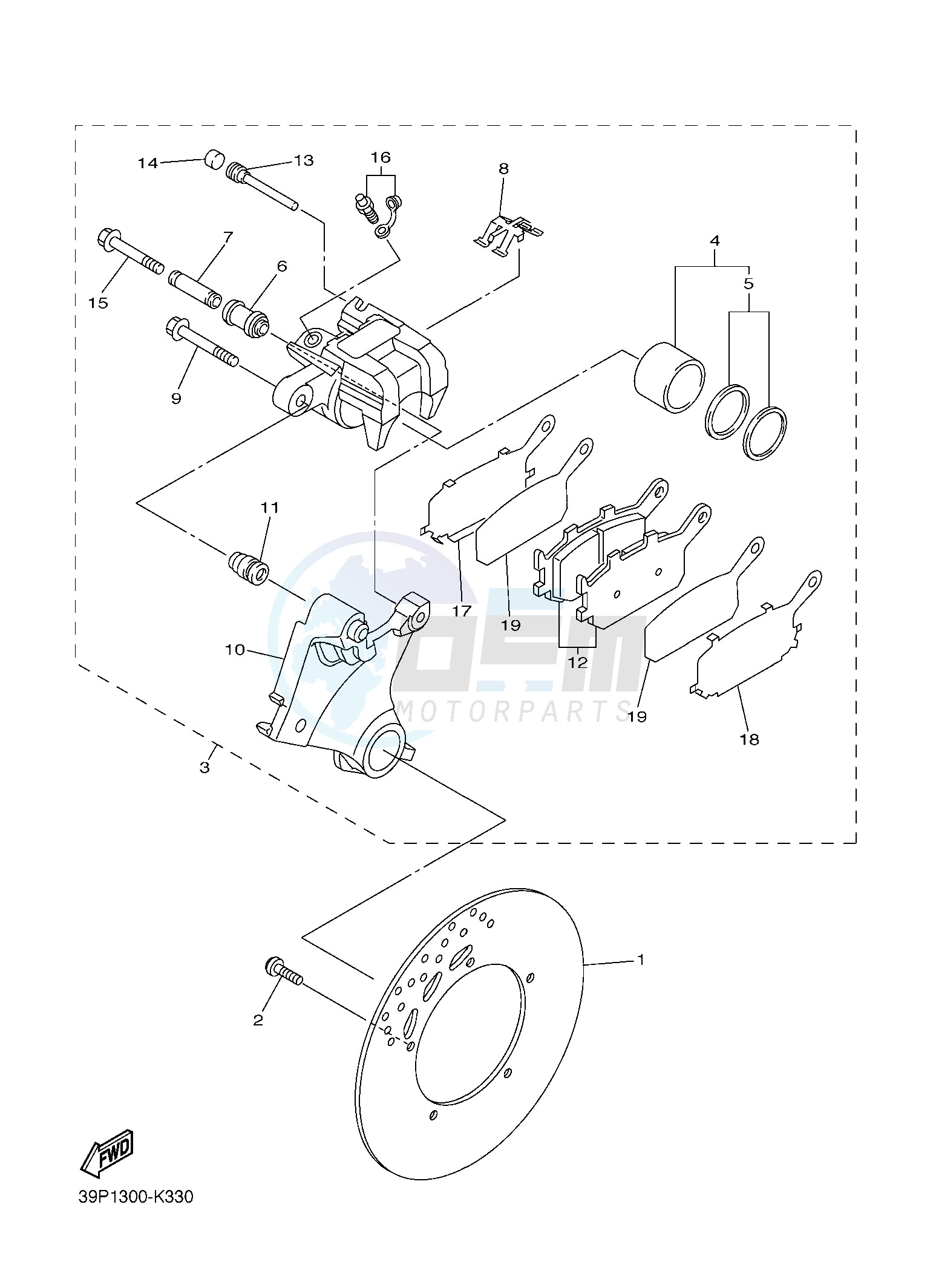 REAR BRAKE CALIPER image