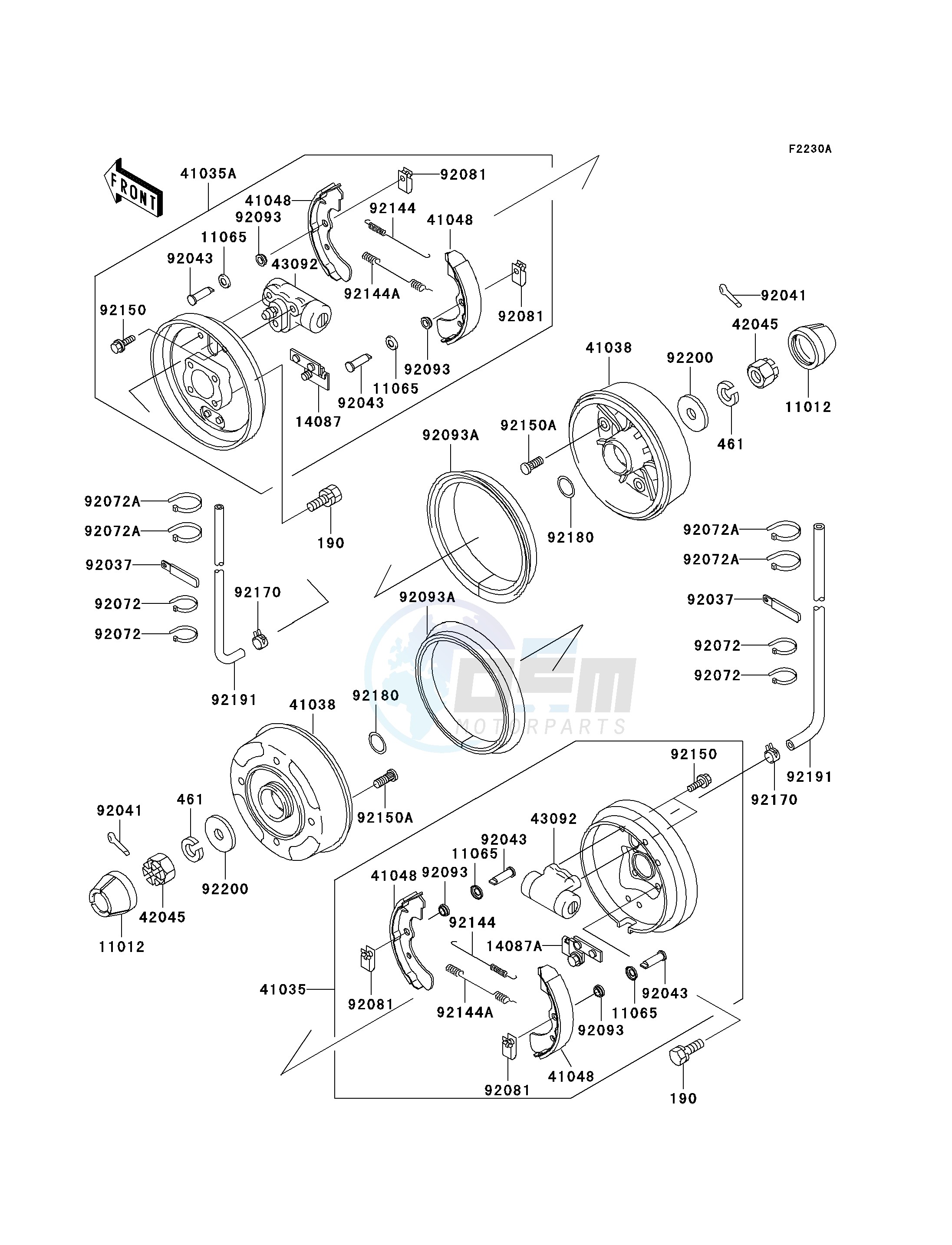 FRONT HUBS_BRAKES-- KAF950-A3- - image