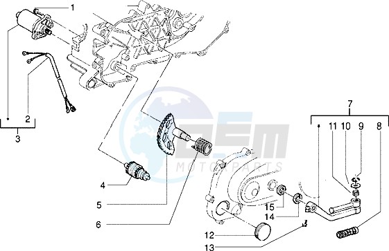 Starting motor-starter lever image