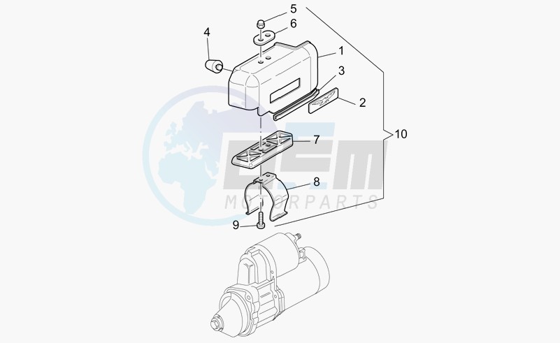 Starter motor cover image