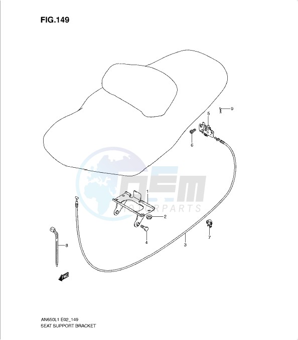 SEAT SUPPORT BRACKET (AN650L1 E19) image