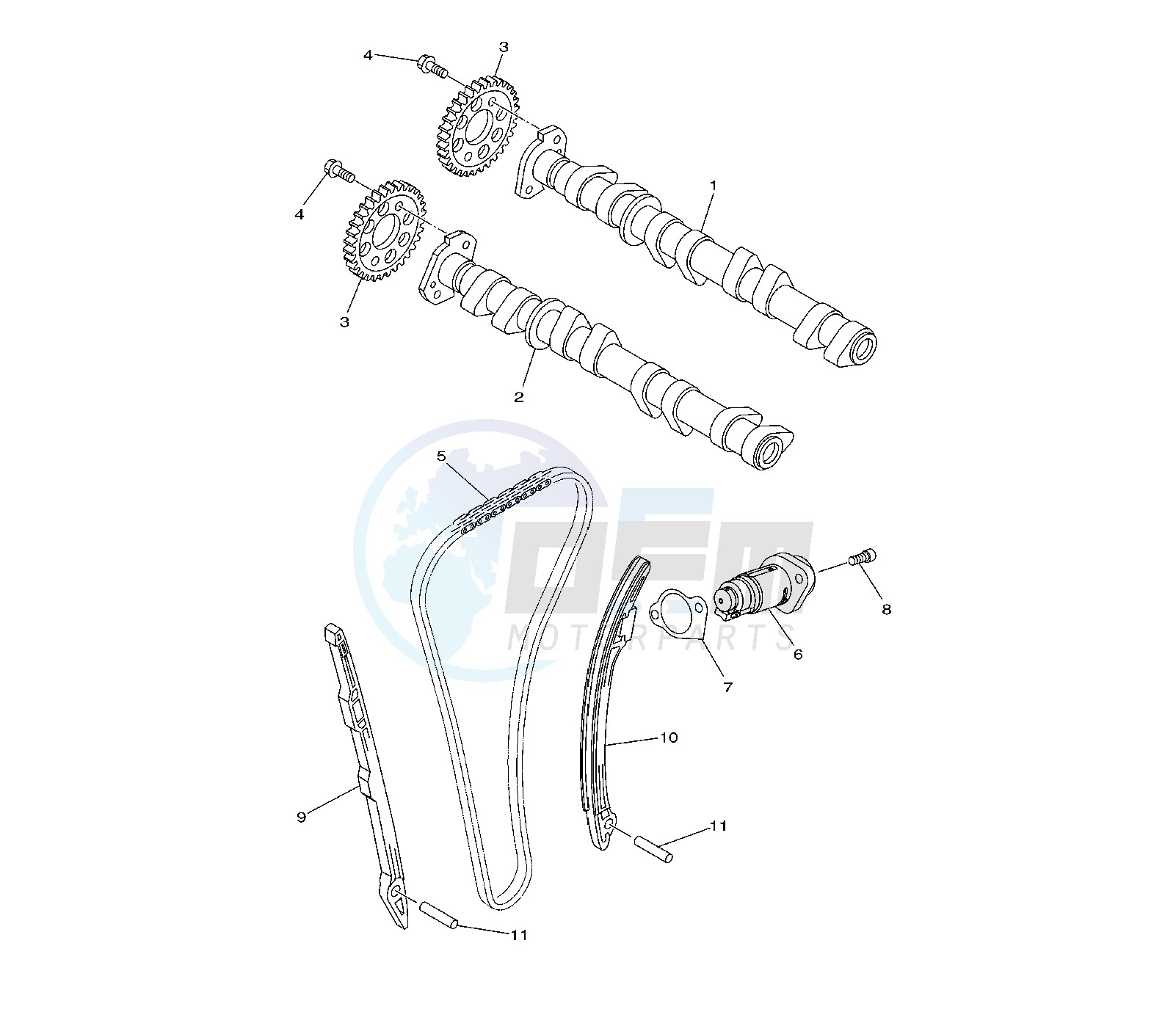 CAMSHAFT AND TIMING CHAIN image