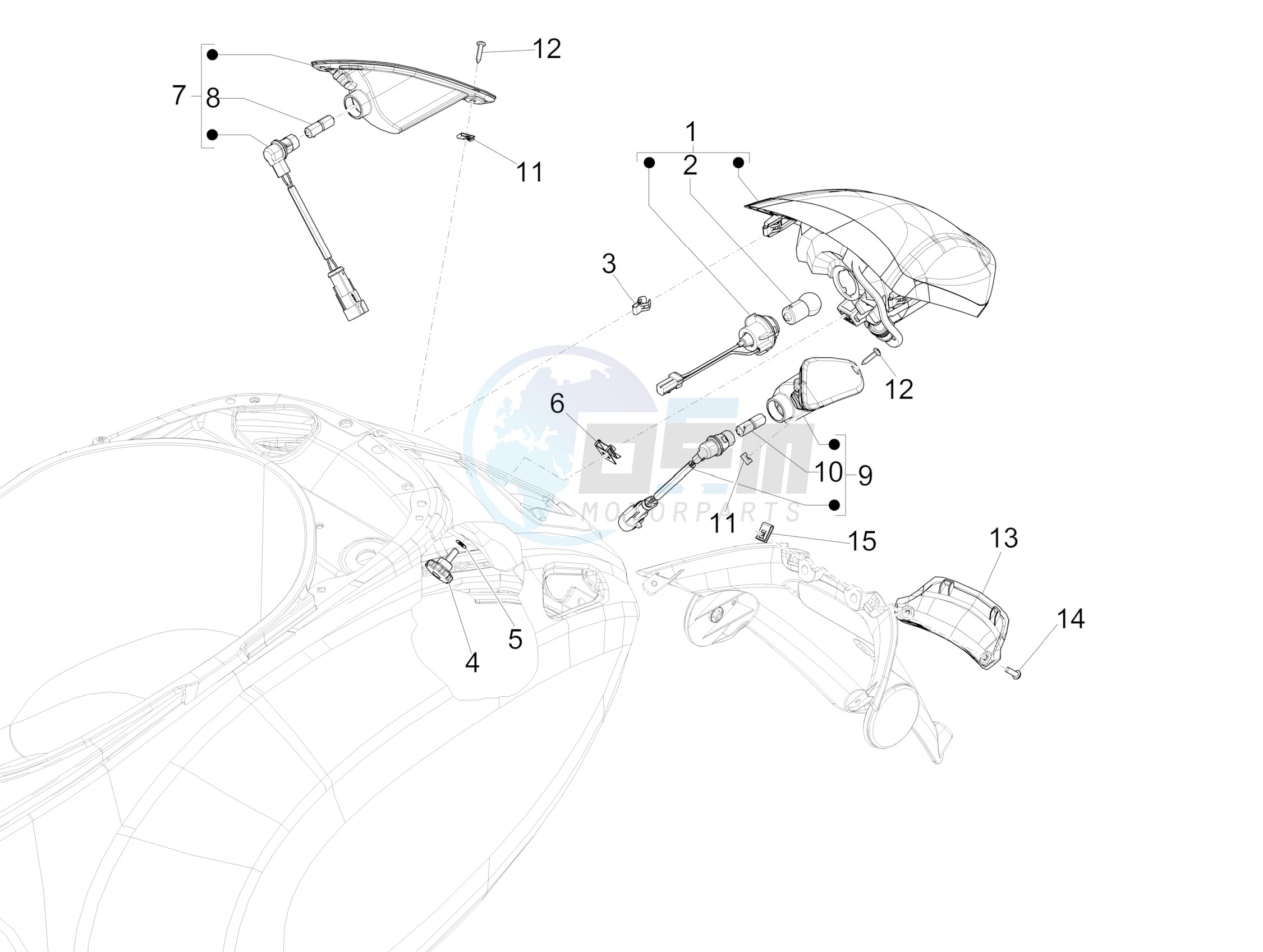 Rear headlamps - Turn signal lamps image