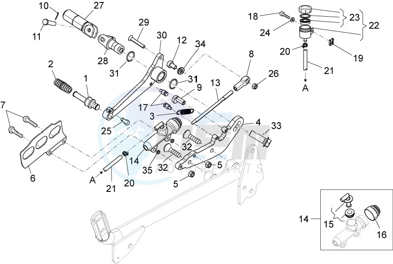 Rear master cylinder blueprint