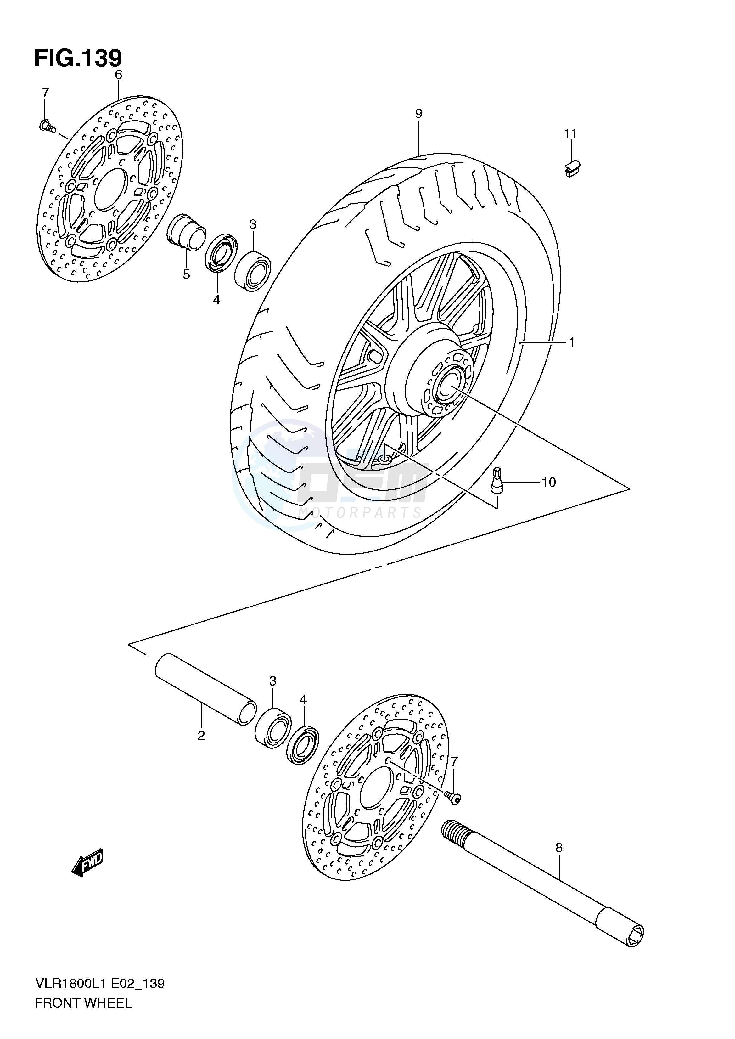 FRONT WHEEL (VLR1800TL1 E24) image