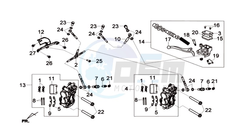 BRAKE CALIPER FOR / BRAKE LEVER / BRAKE LINES image