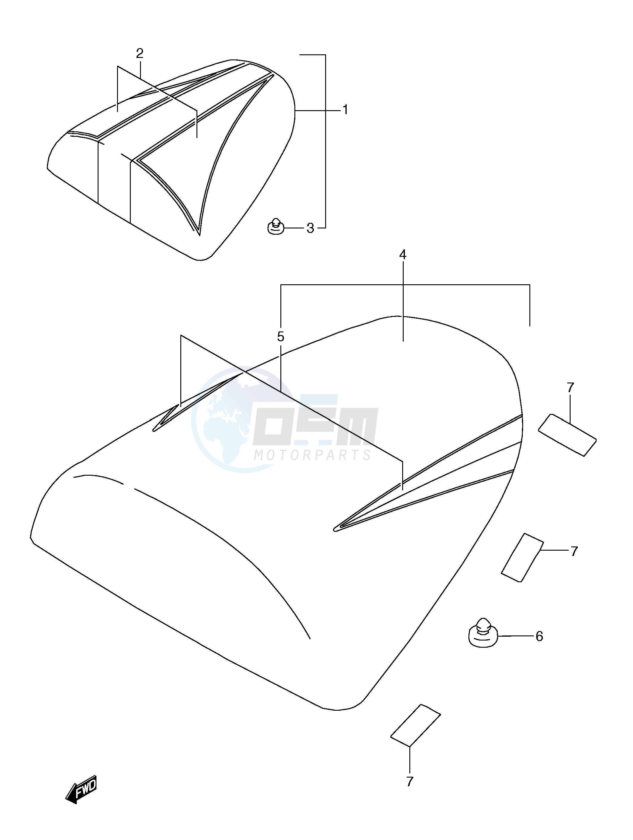 SEAT TAIL BOX (MODEL X) blueprint