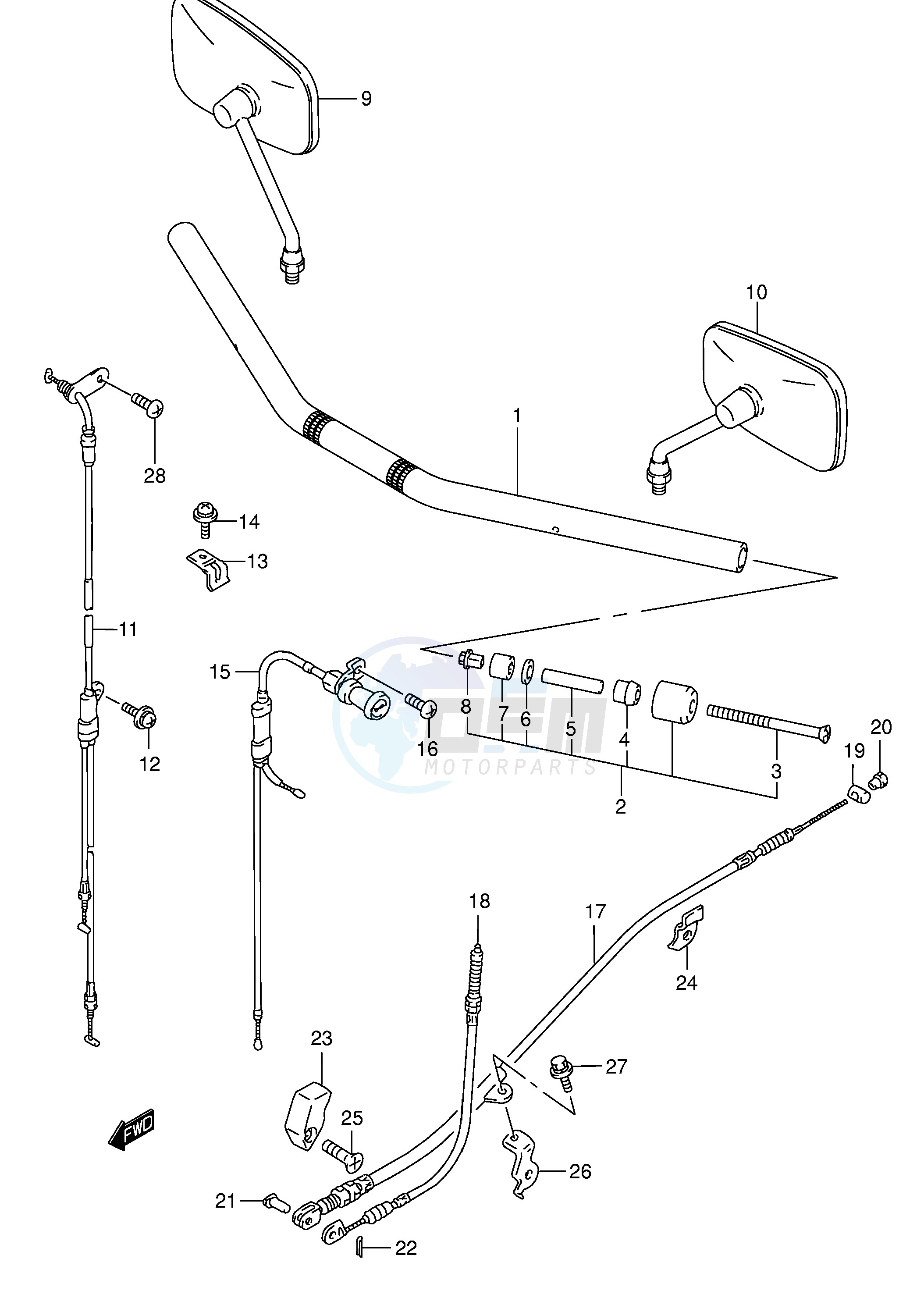 HANDLEBAR (MODEL K5) blueprint