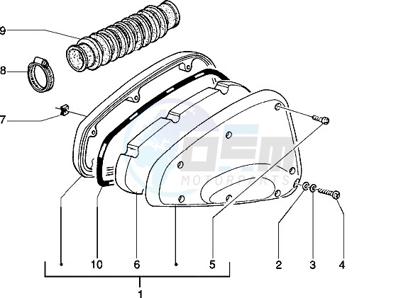 Air cleaner (Vehicle with rear drum brake) blueprint