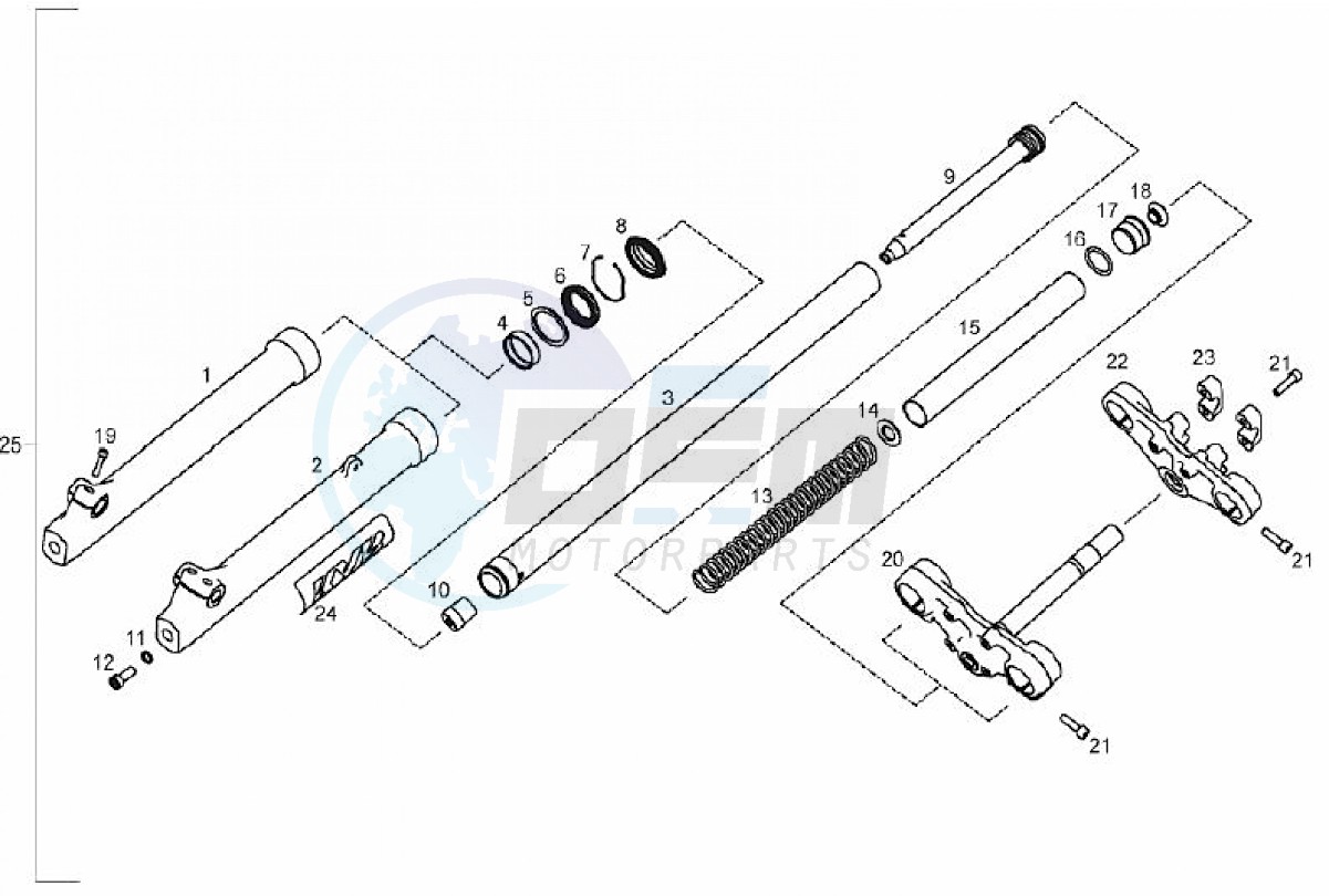 Front fork Kayaba (Positions) blueprint