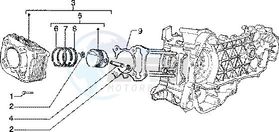 Cylinder-piston-wrist pin assy image