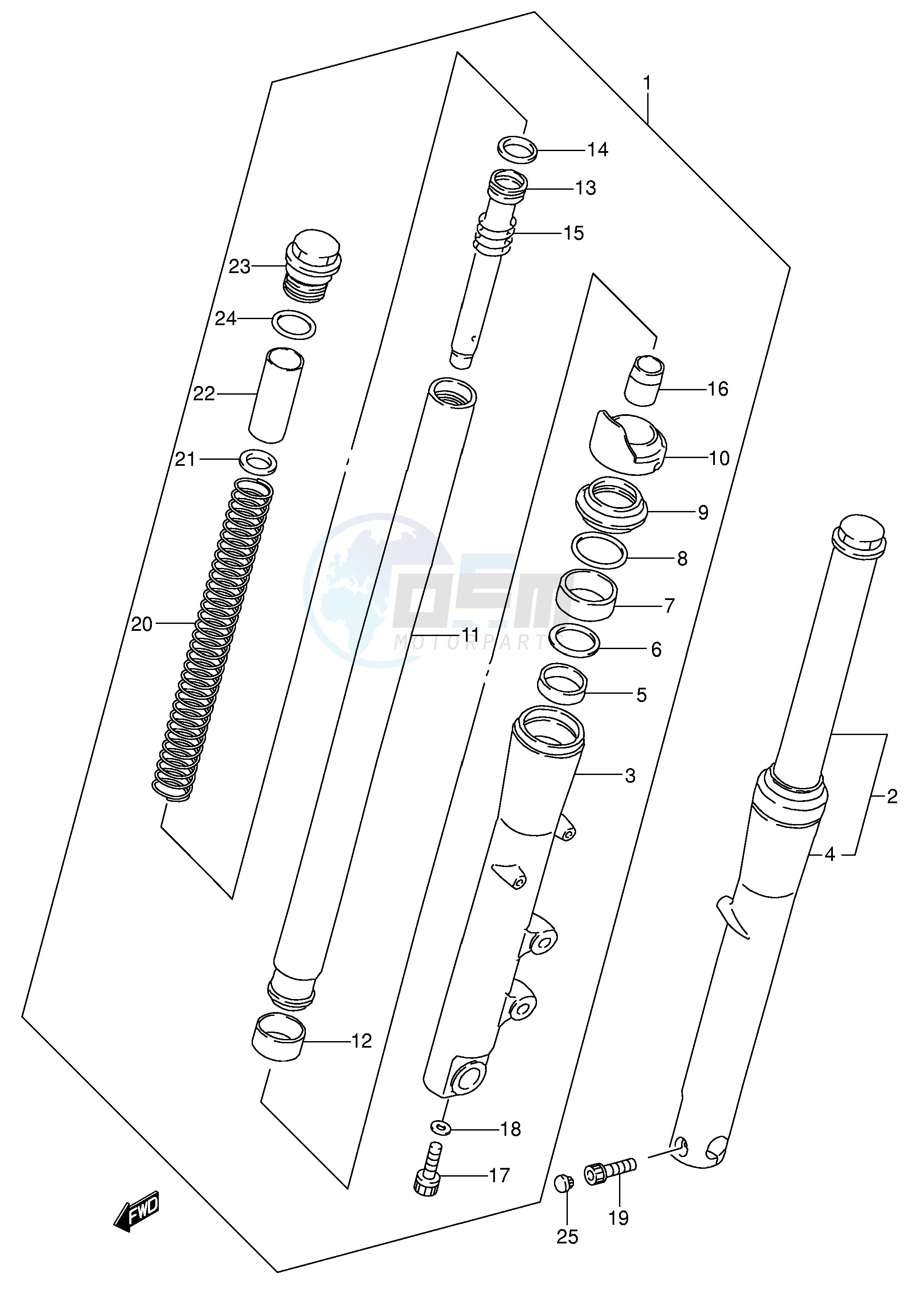 FRONT DAMPER (MODEL K5) blueprint