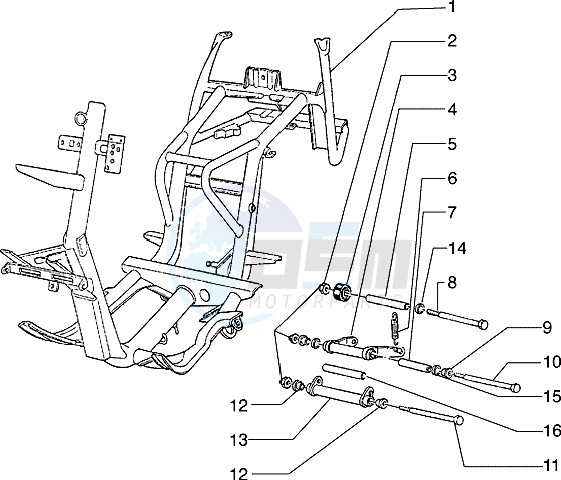 Chassis - Swinging arm - Aide stand blueprint