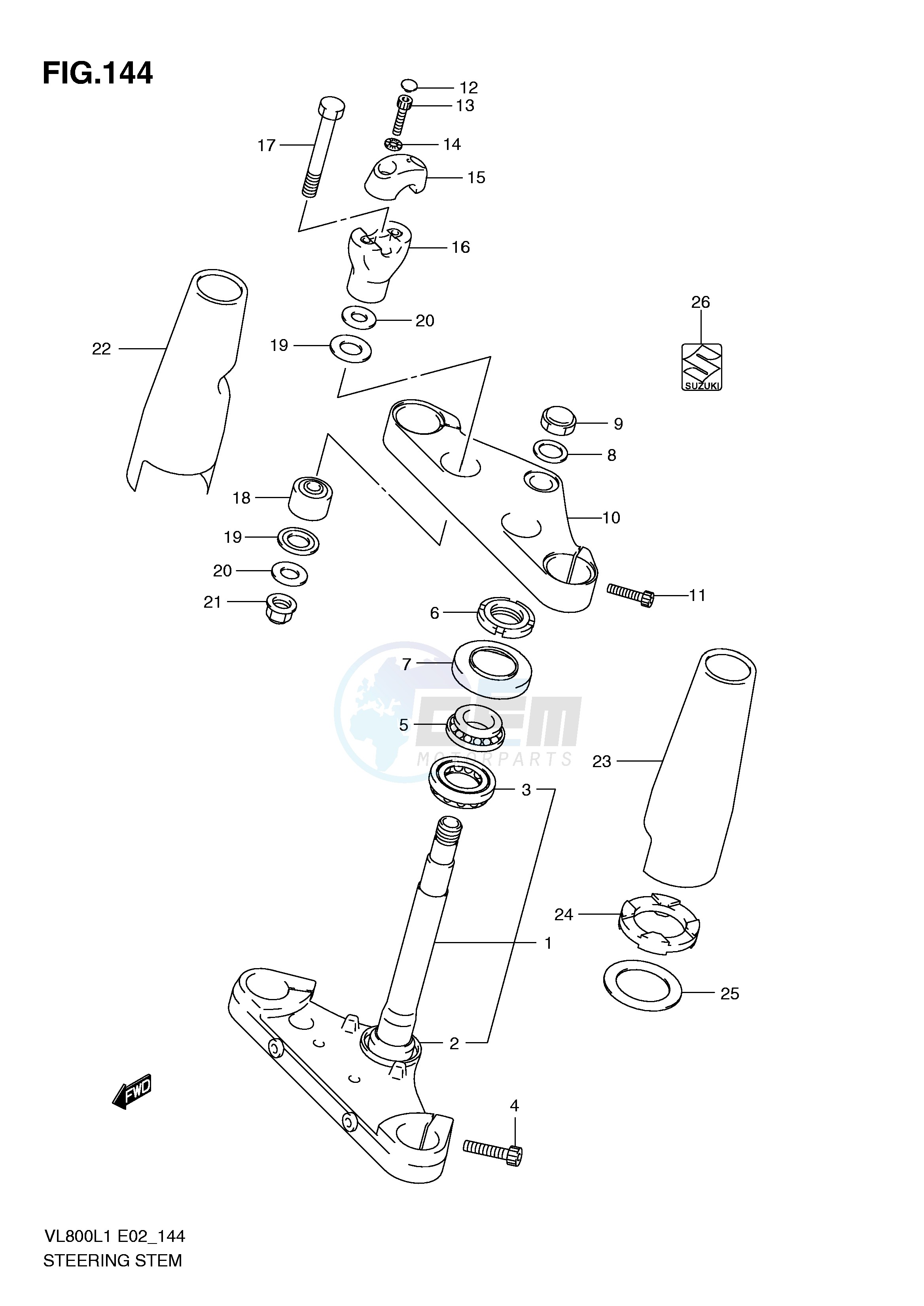 STEERING STEM (VL800CL1 E24) image