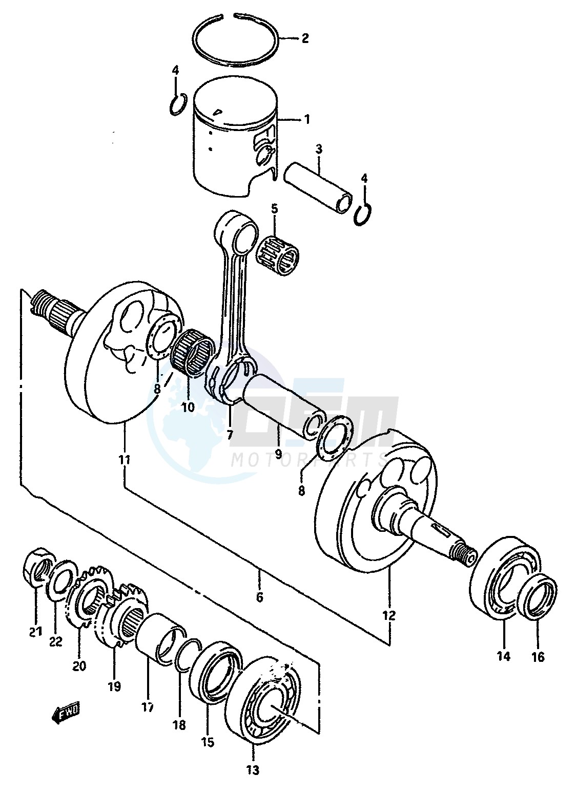 CRANKSHAFT (MODEL J) blueprint