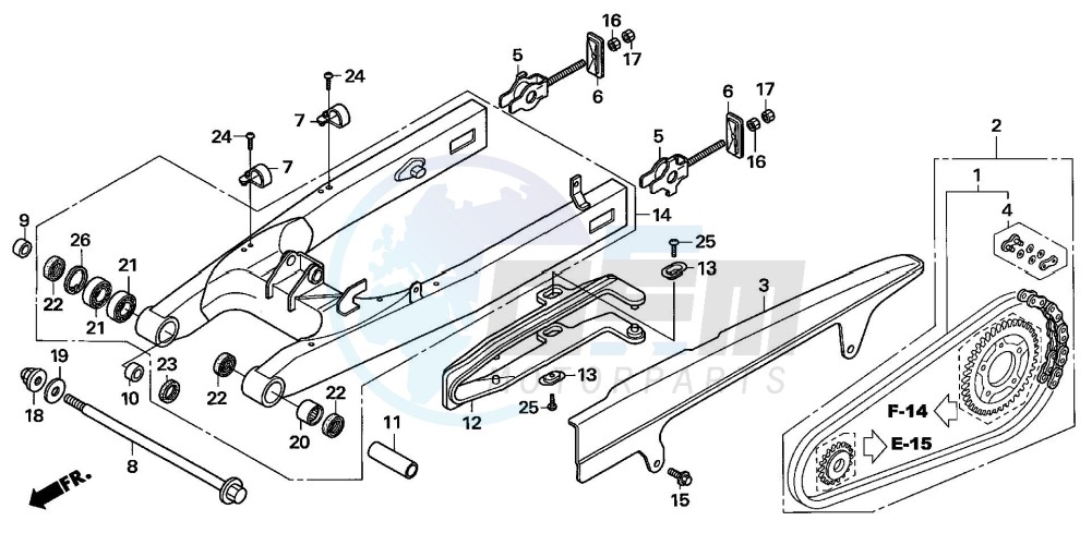 SWINGARM (CBF600S6/SA6/N6/NA6) image