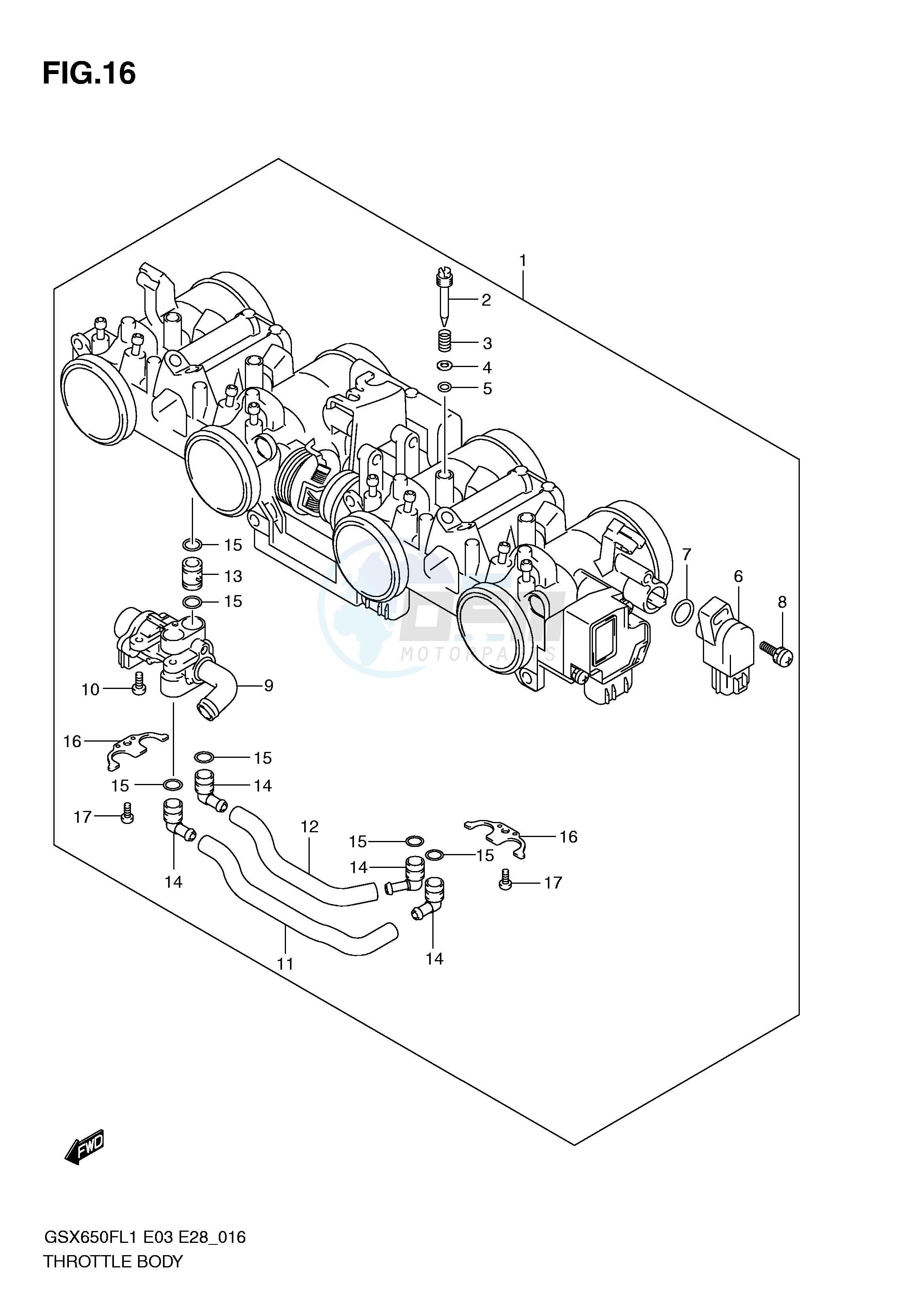 THROTTLE BODY (GSX650FAL1 E33) blueprint