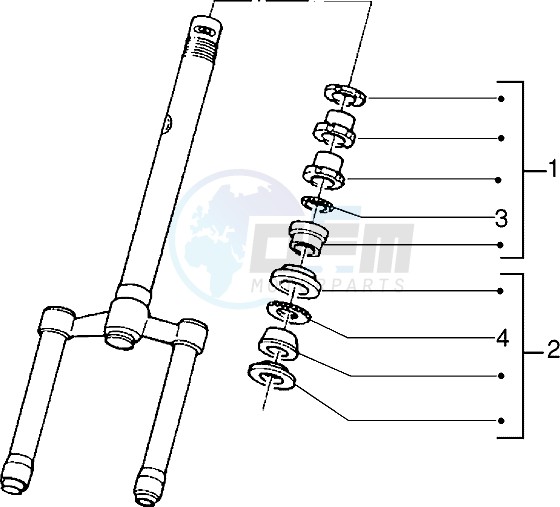 Steering bearing ball tracks image