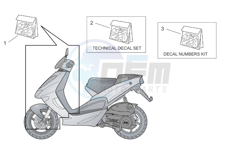 Front body and technical decal blueprint