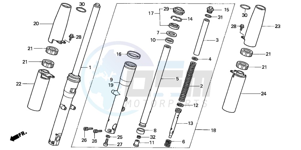 FRONT FORK blueprint