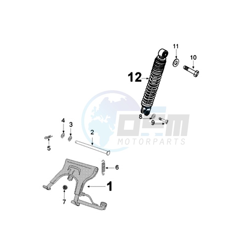 REAR SHOCK AND STAND image