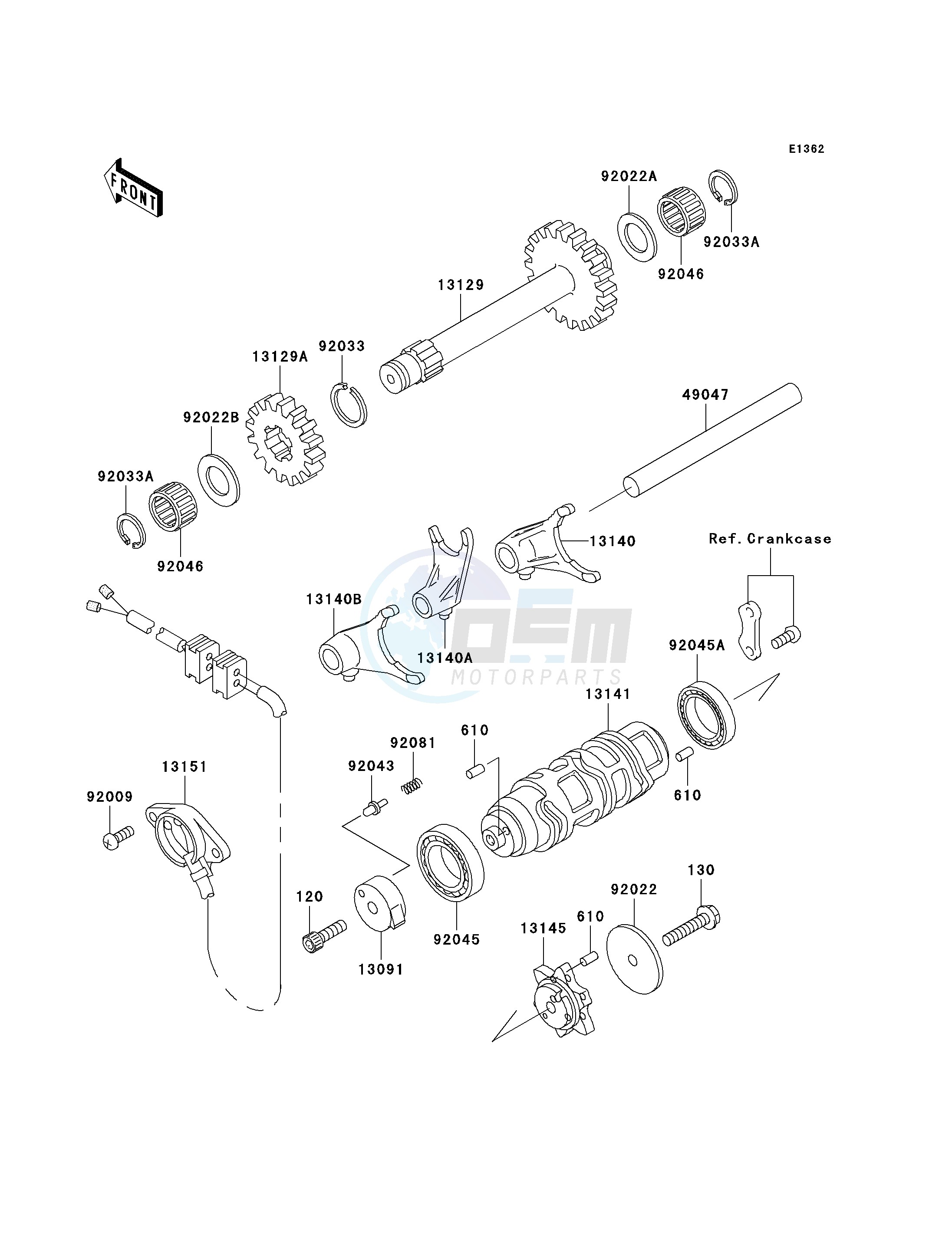 GEAR CHANGE DRUM_SHIFT FORK-- S- - image